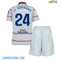 Camisa de time de futebol Atletico Madrid Robin Le Normand #24 Replicas 3º Equipamento Infantil 2026-27 Manga Curta (+ Calças curtas)